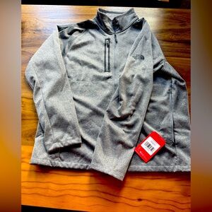 The North Face Canyon Flats Sweatshirt NWT Mens XL Gray Quarter Zip TNF Jacket